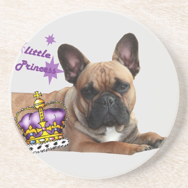 Französische Bulldogge Prinzessin French Bulldog Getränkeuntersetzer (Vorne)