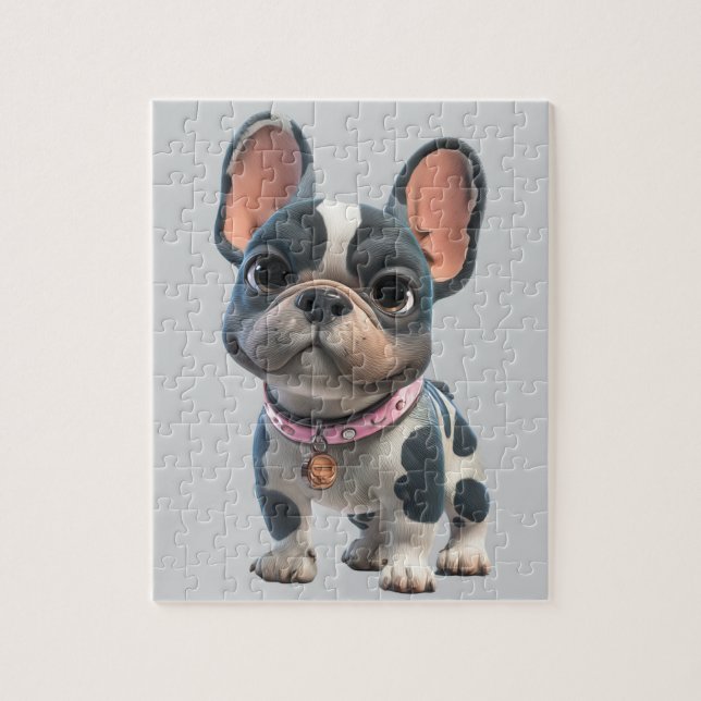Französische Bulldogge  Puzzle (Vertikal)