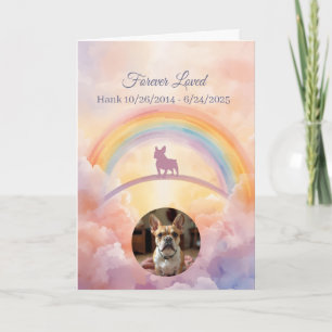 Französische Bulldogge Rainbow Bridge Beileid zum Karte