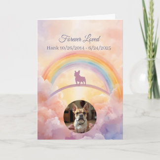 Französische Bulldogge Rainbow Bridge Beileid zum Karte