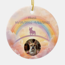 Französische Bulldogge Rainbow Bridge Gedenk-Schmu