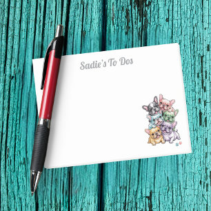 Französische Bulldogge Reise Fernweh Süßes Haustie Post-it Klebezettel