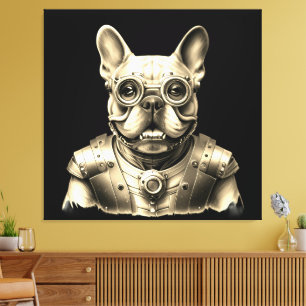 Französische Bulldogge Roboter French Bulldog Leinwanddruck