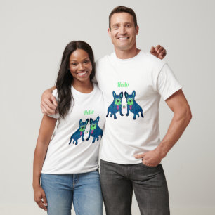 Französische Bulldogge sagt Hello French Bulldog T-Shirt