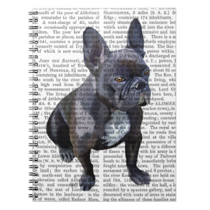 Französische Bulldogge schlicht Notizblock