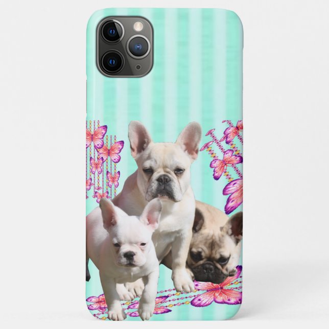 Französische Bulldogge Schmetterling Bulldog Case-Mate iPhone Hülle (Rückseite)