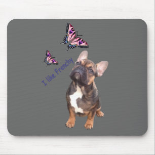 Französische Bulldogge Schmetterling Bulldog Mousepad