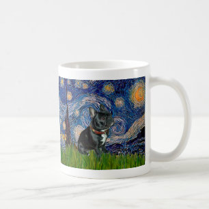 Französische Bulldogge (schwarz 11) - Sternennacht Kaffeetasse