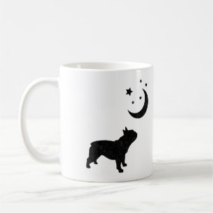 Französische Bulldogge schwarze Silhouette Kaffeetasse