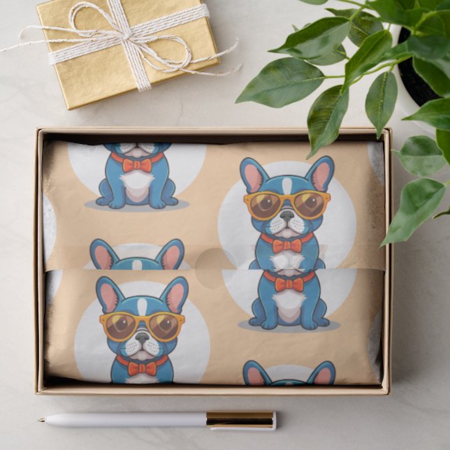 Französische Bulldogge  Seidenpapier (Geschenk)