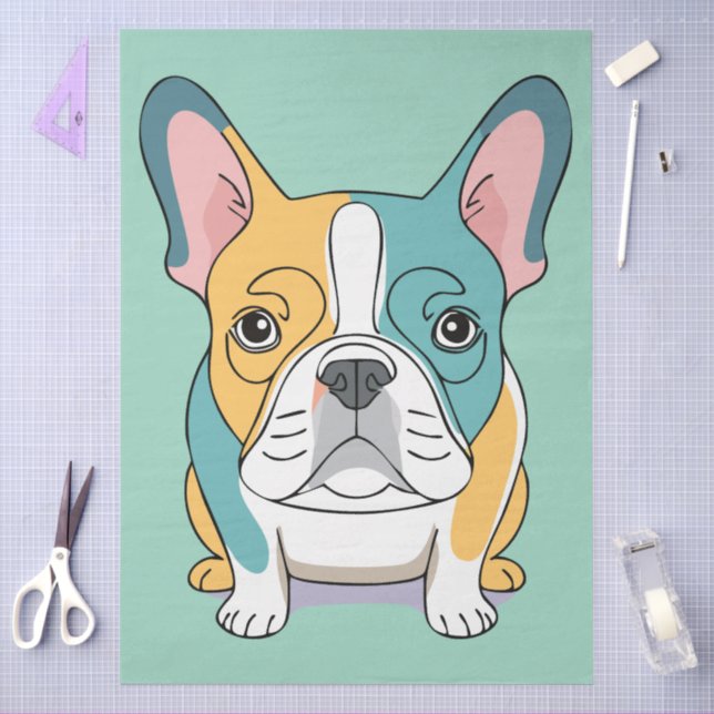 Französische Bulldogge  Seidenpapier (Basteln)