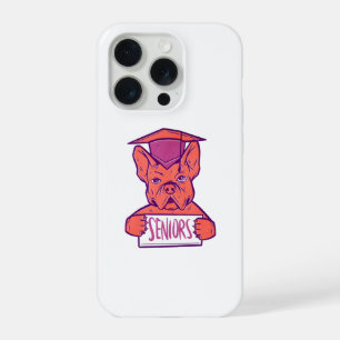 Französische Bulldogge Senior-Abschluss Süßer Hund iPhone 15 Pro Hülle