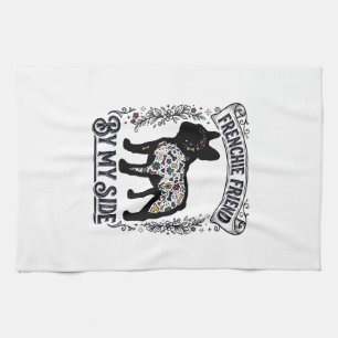 Französische Bulldogge Shirt Vintage Floral Hundel Geschirrtuch