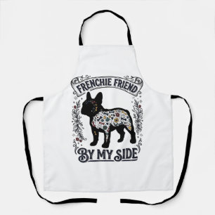 Französische Bulldogge Shirt Vintage Floral Hundel Schürze