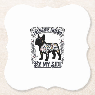 Französische Bulldogge Shirt Vintage Floral Hundel Untersetzer