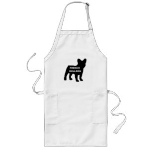 französische Bulldogge-Silhouette Lange Schürze