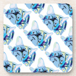 Französische Bulldogge Silhouette Untersetzer