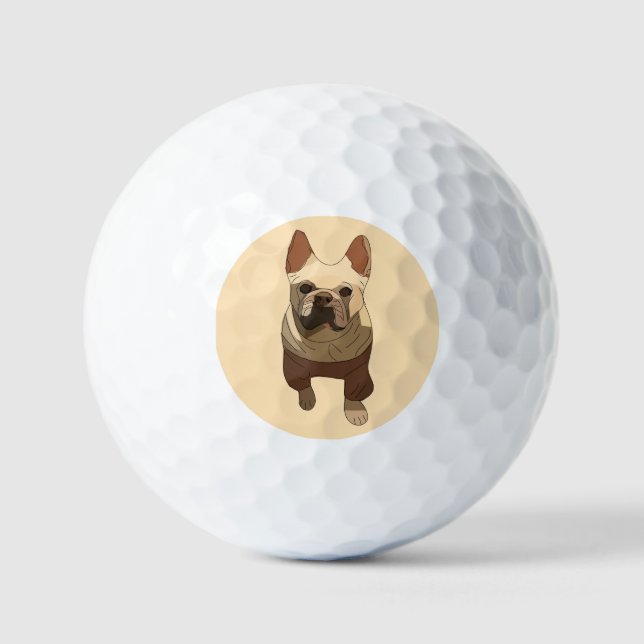 Französische Bulldogge, Soft Peach Golfball (Vorderseite)
