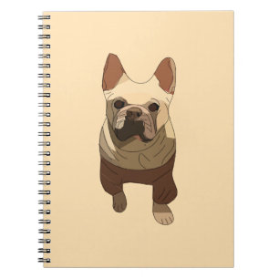 Französische Bulldogge, Soft Peach Notizblock