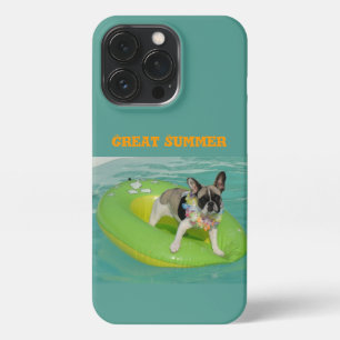 Französische Bulldogge Sommer French Bulldog iPhone 13 Pro Hülle