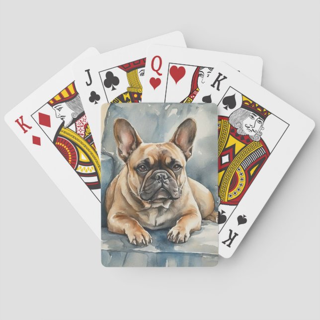 Französische Bulldogge Spielkarten (Rückseite)