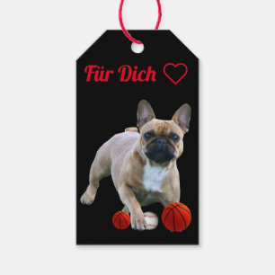 Französische Bulldogge Sprung French Bulldog Geschenkanhänger