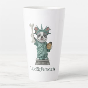 Französische Bulldogge Statue of Liberty Hunde Lie Milchtasse