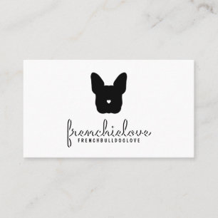 Französische Bulldogge süßes Logo einfaches Hausti Visitenkarte