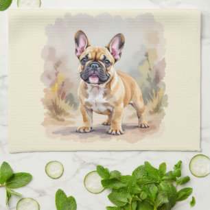 Französische Bulldogge Tan Fawn-farbene süße Frenc Geschirrtuch