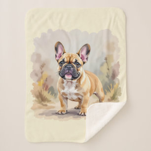 Französische Bulldogge Tan Fawn-farbene süße Frenc Sherpadecke