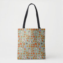Französische Bulldogge-Tasche Halloween Floral Kaw