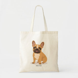 Französische Bulldogge-Tasche Spielreich illustrie Tragetasche