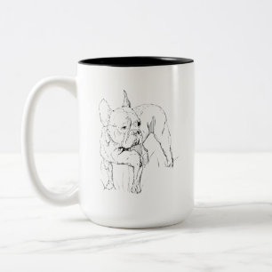 Französische Bulldogge Tasse – Handgezeichnete Hun