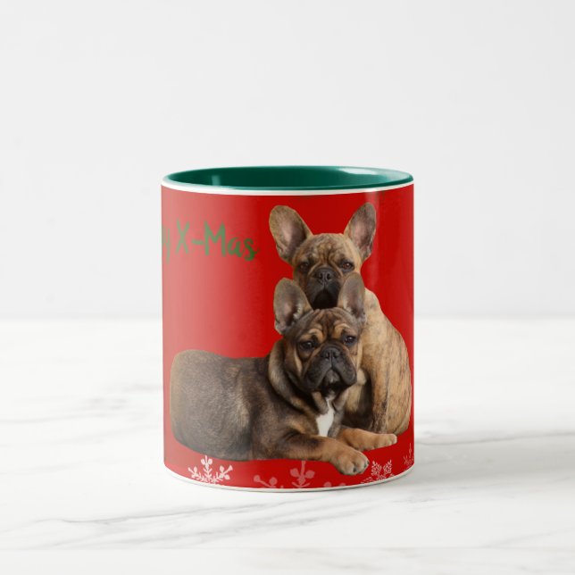 französische Bulldogge Tasse Weihnachten  (Mittel)