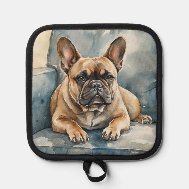 Französische Bulldogge Topflappen (Vorderseite)