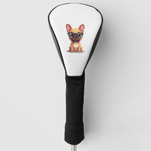 Französische Bulldogge trägt Brille Kopie Golf Headcover