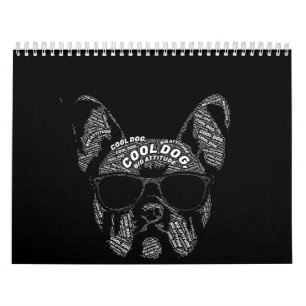 Französische Bulldogge Typografie Kalender