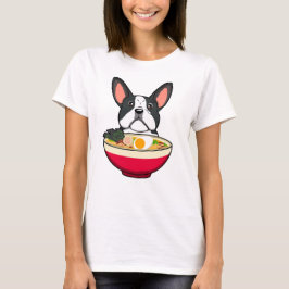 Französische Bulldogge und Ramen T-Shirt