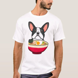 Französische Bulldogge und Ramen T-Shirt