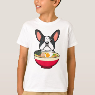 Französische Bulldogge und Ramen T-Shirt