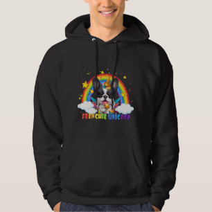 Französische Bulldogge unicorn custume Girl Space Hoodie