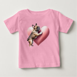 Französische Bulldogge Valentinstag French Bulldog Baby T-shirt