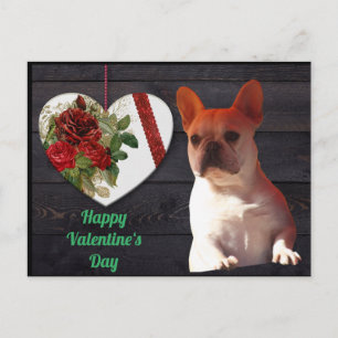 Französische Bulldogge Valentinstag French Bulldog Postkarte