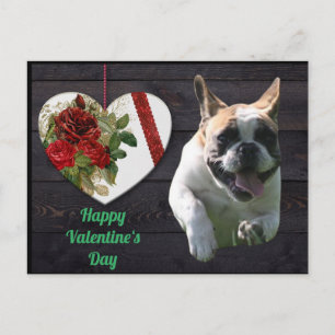 Französische Bulldogge Valentinstag French Bulldog Postkarte