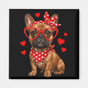 Französische Bulldogge Valentinstag Frenchie Liebh Magnet