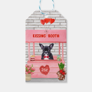 Französische Bulldogge Valentinstag Küssstand Geschenkanhänger