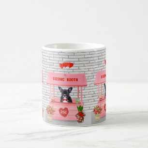 Französische Bulldogge Valentinstag Küssstand Kaffeetasse