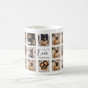 Französische Bulldogge Vater Papa Fotocollage Kaffeetasse