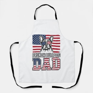 Französische Bulldogge Vater Patriotisch Vintage Schürze
