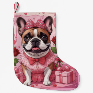 Französische Bulldogge Verliebt French Bulldog Kleiner Weihnachtsstrumpf
